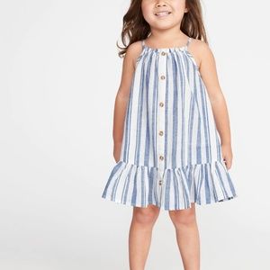 Button-Front Tiered-Hem Sundress